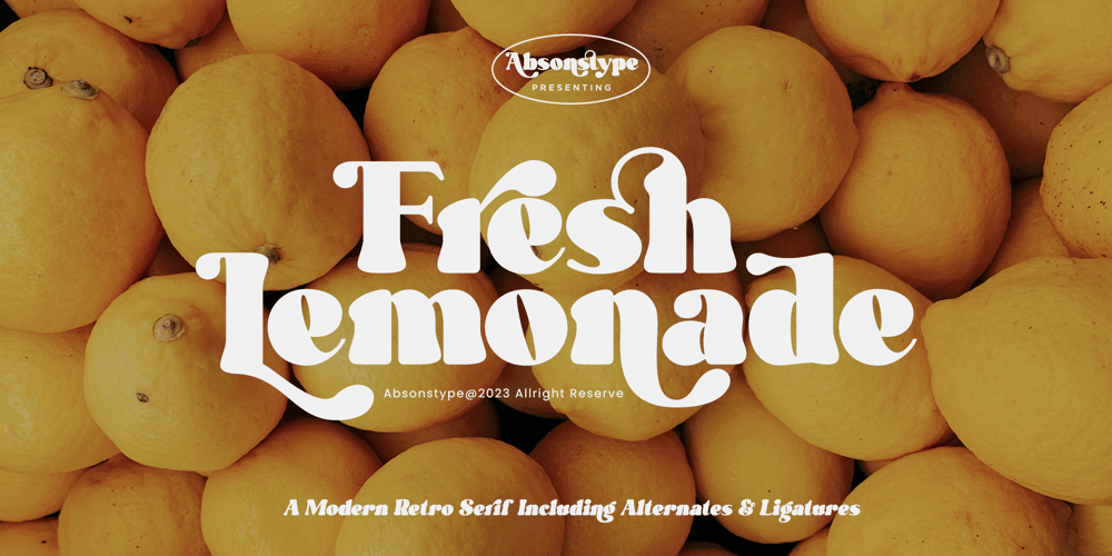 Fresh Lemonade font