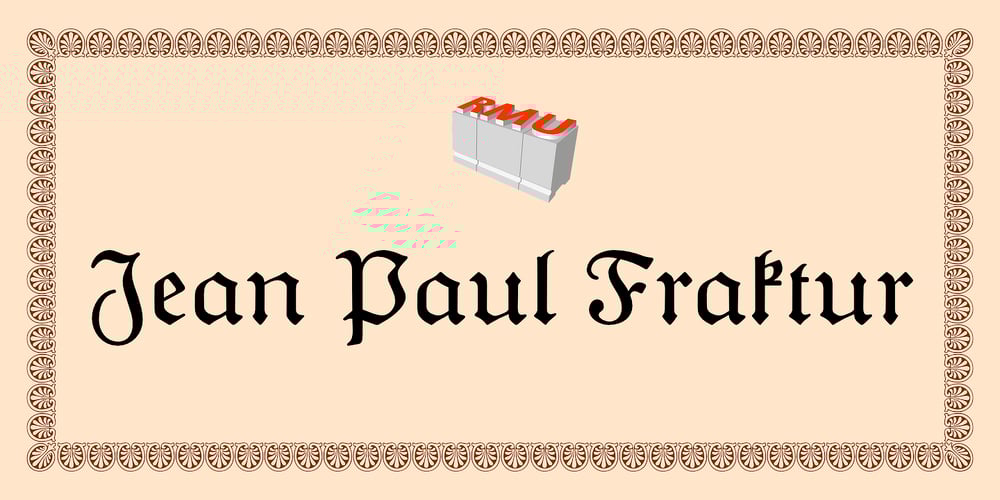Jean Paul Fraktur font