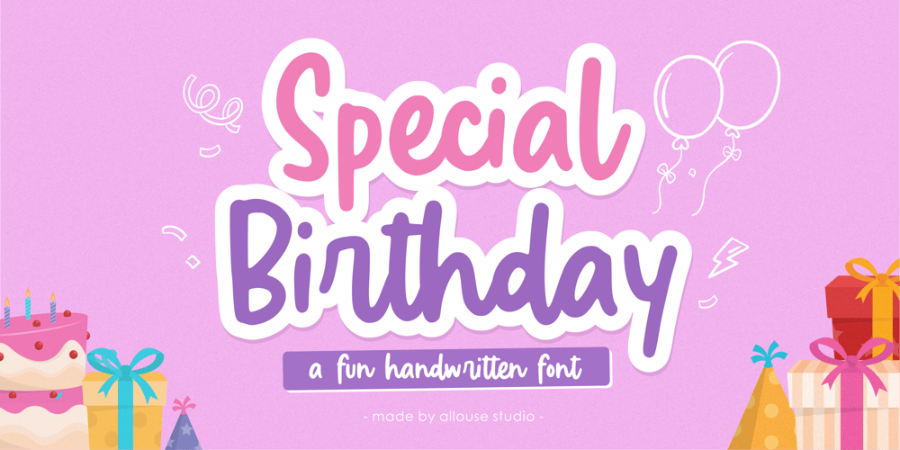 Special Birthday font