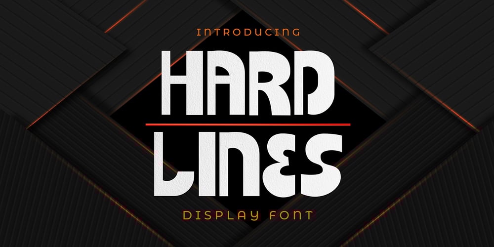 Hard Lines Display Font font