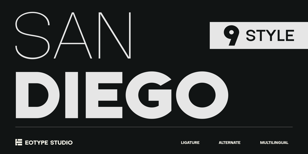 San Diego font