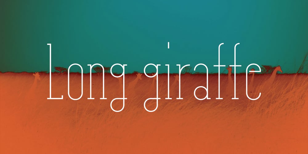 Long giraffe font