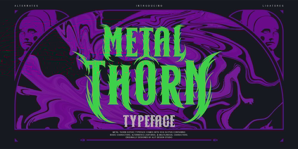 Metal Thorn font