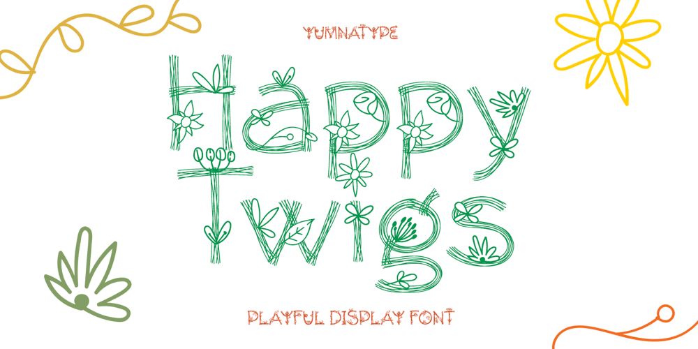 Happy Twigs font