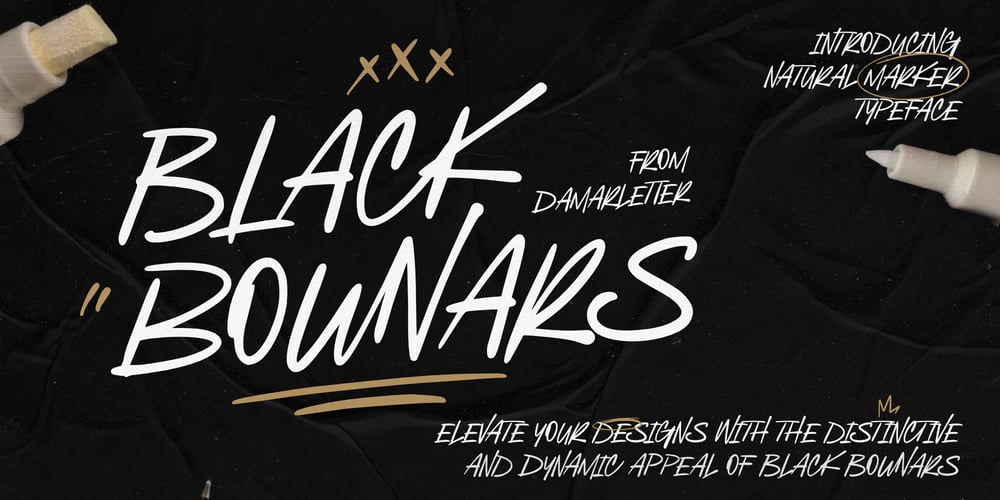 Black Bounars font