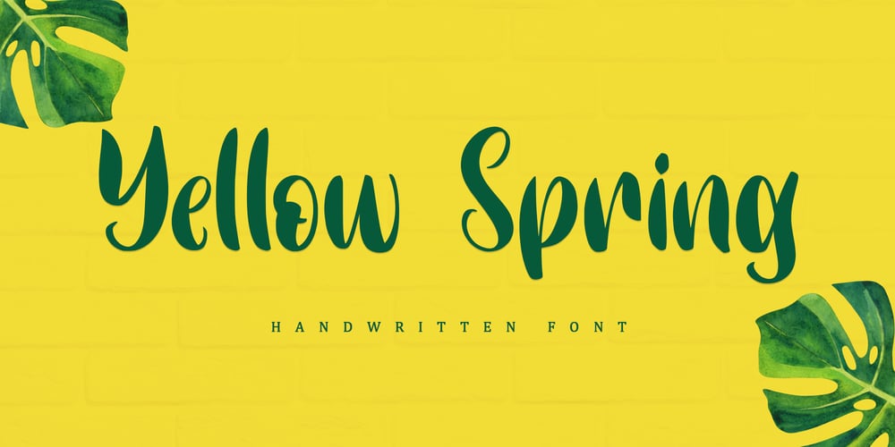 Yellow Spring font