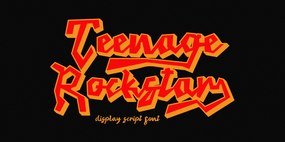 Teenage Rockstar font