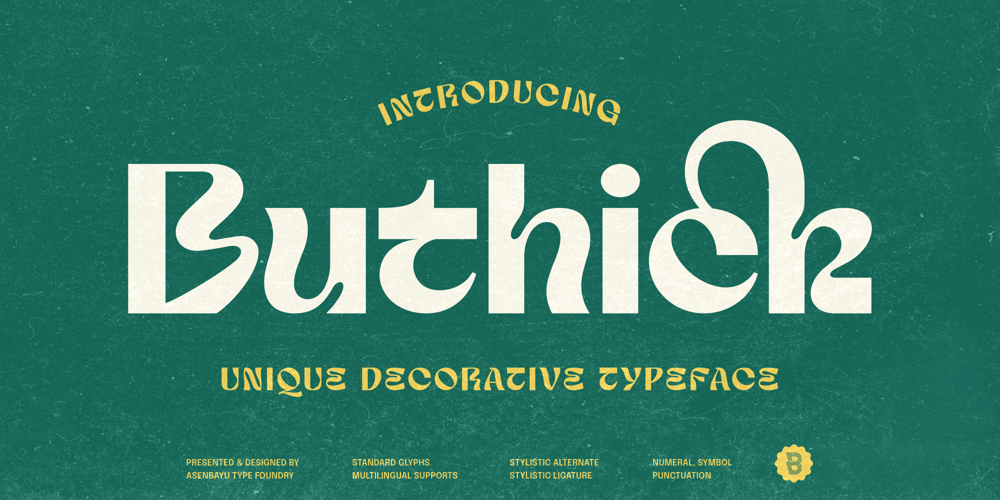 Buthick font