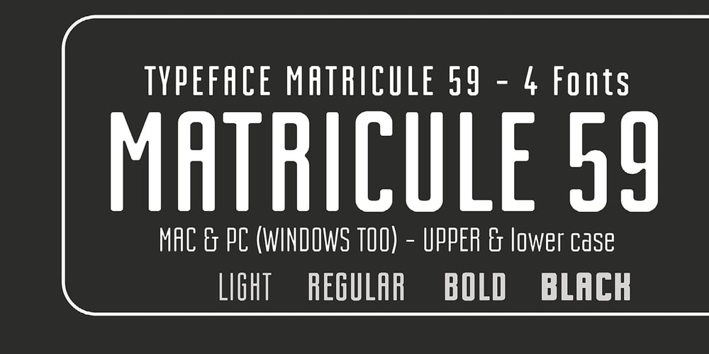 Matricule 59 font