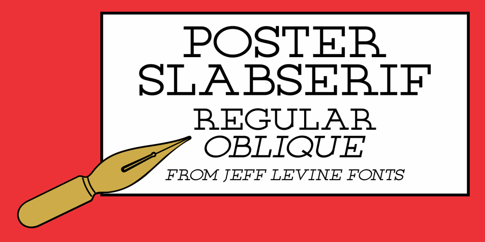 Poster Slabserif JNL font