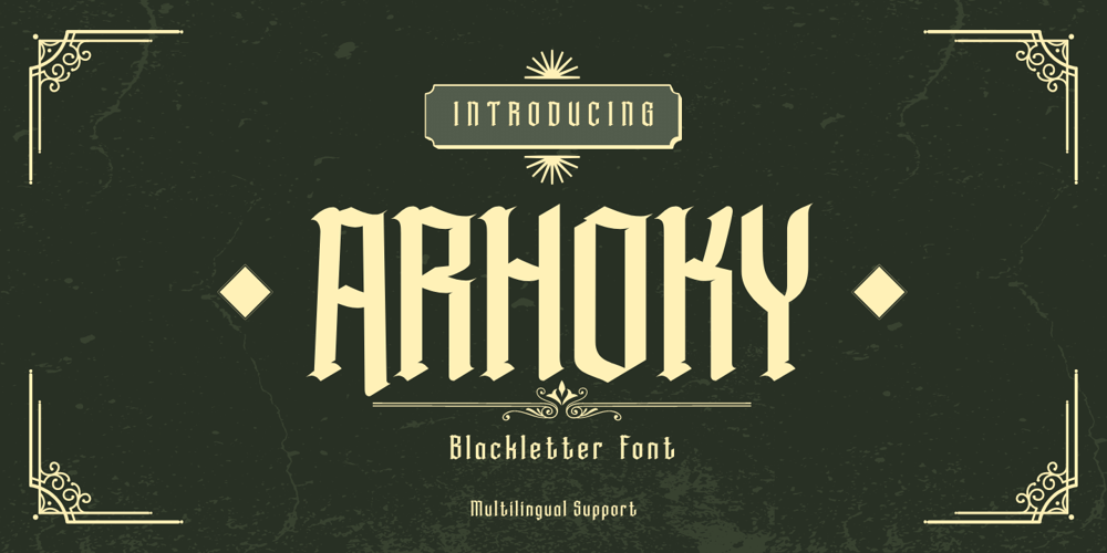 Arhoky font