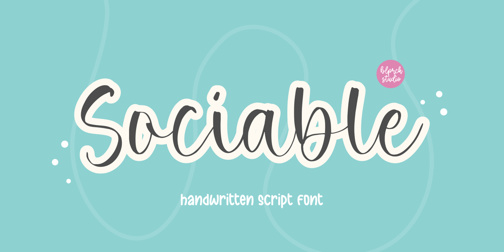 Sociable font