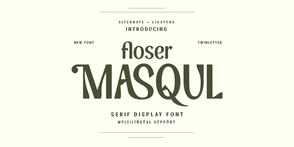 Floser Masqul font