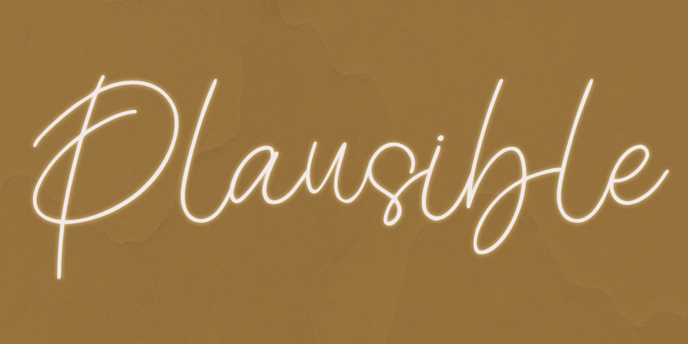 Plausible font