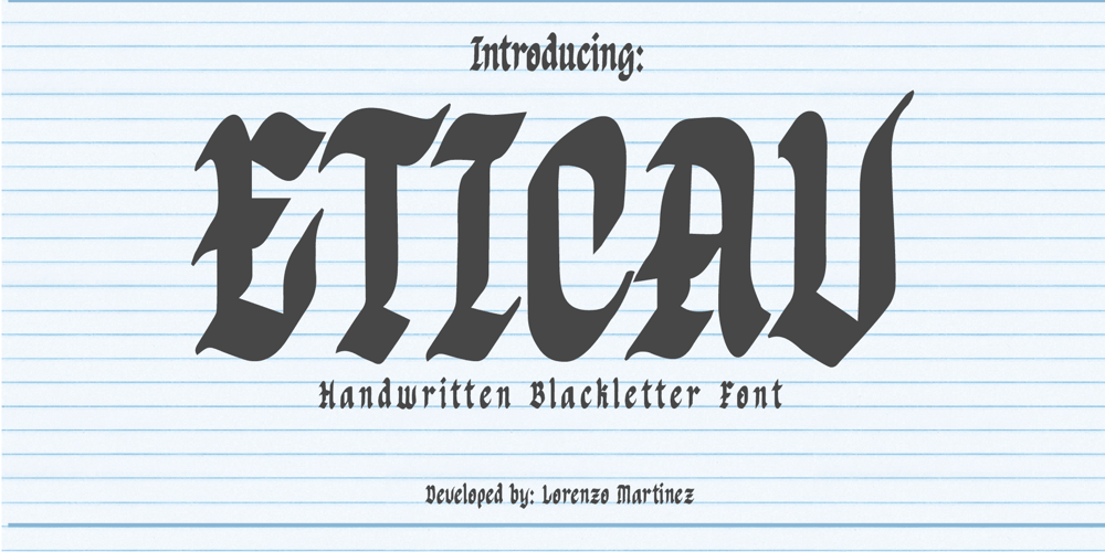 Eticav font