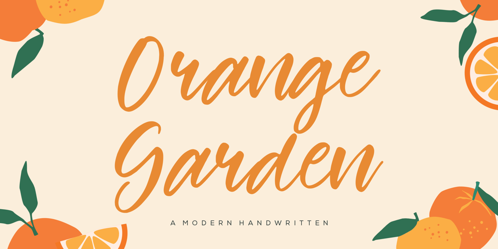 Orange Garden font