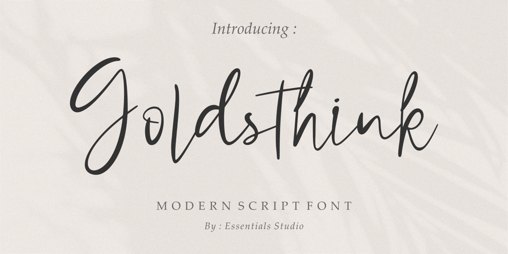 Goldsthink font