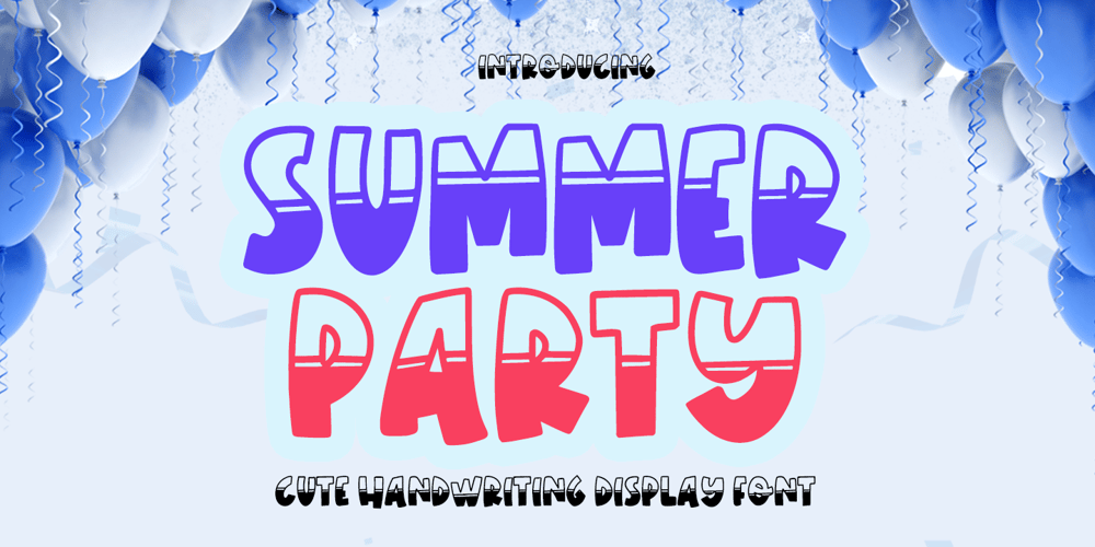 Summer party font