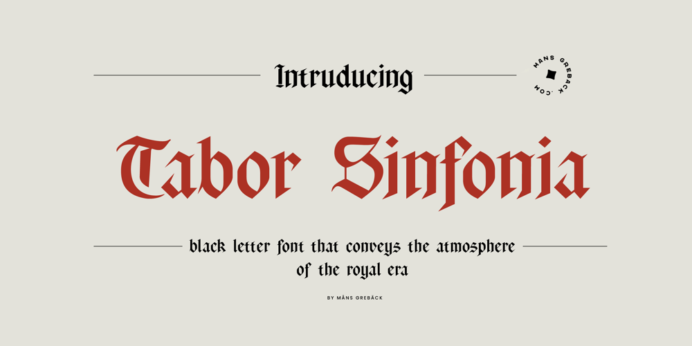 Tabor Sinfonia font