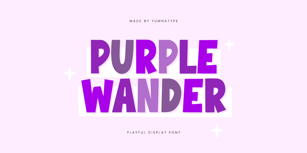 Purple Wander font