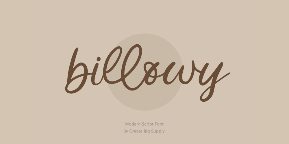 Billowy font
