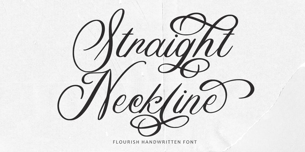 Straight Neckline font