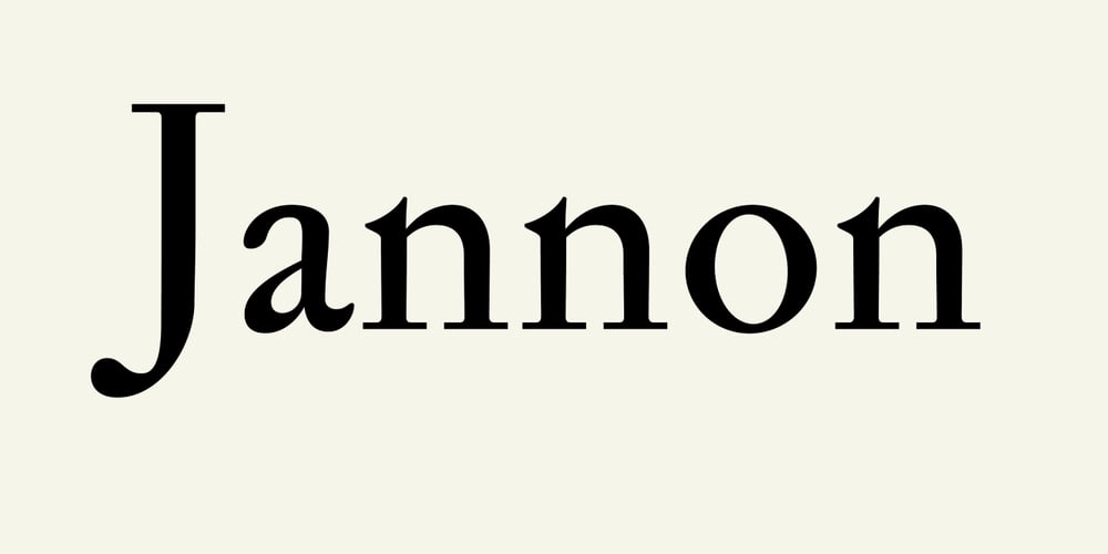 Jannon Pro font