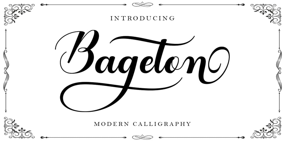 Bageton font