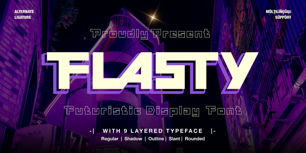 Flasty font