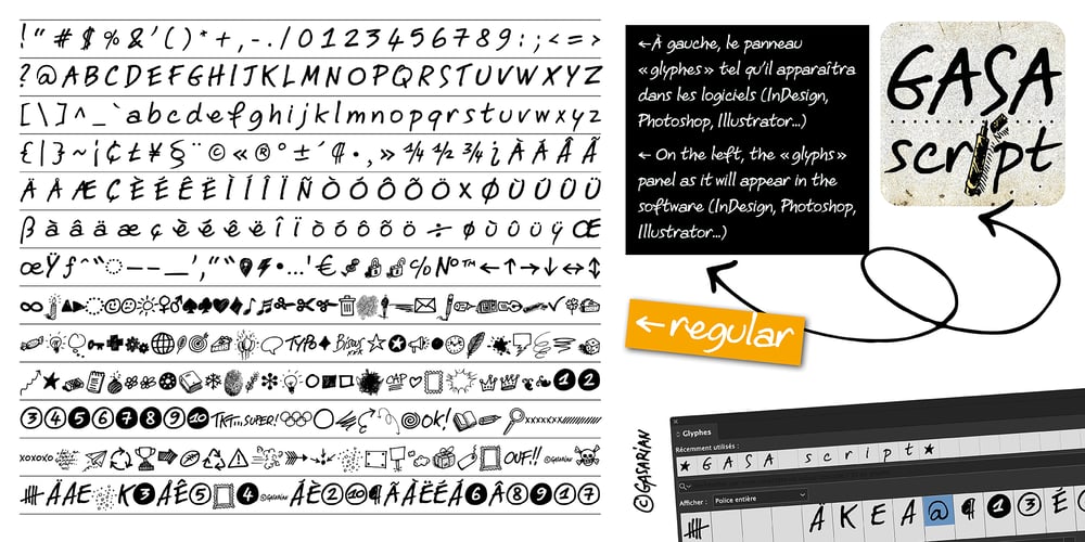 Gasa Script Reg font