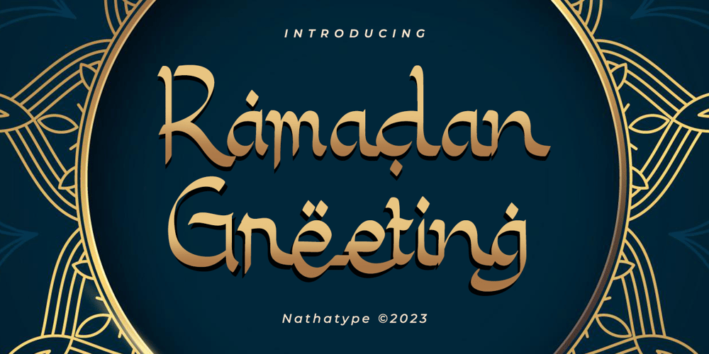 Ramadan Greeting font