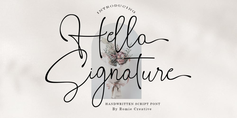 Hello Signature font