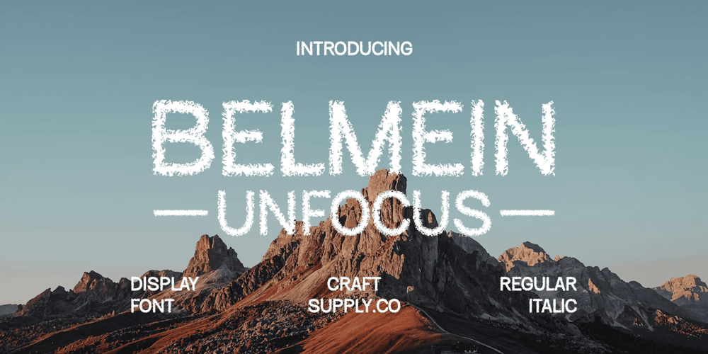 Belmein Unfocus font