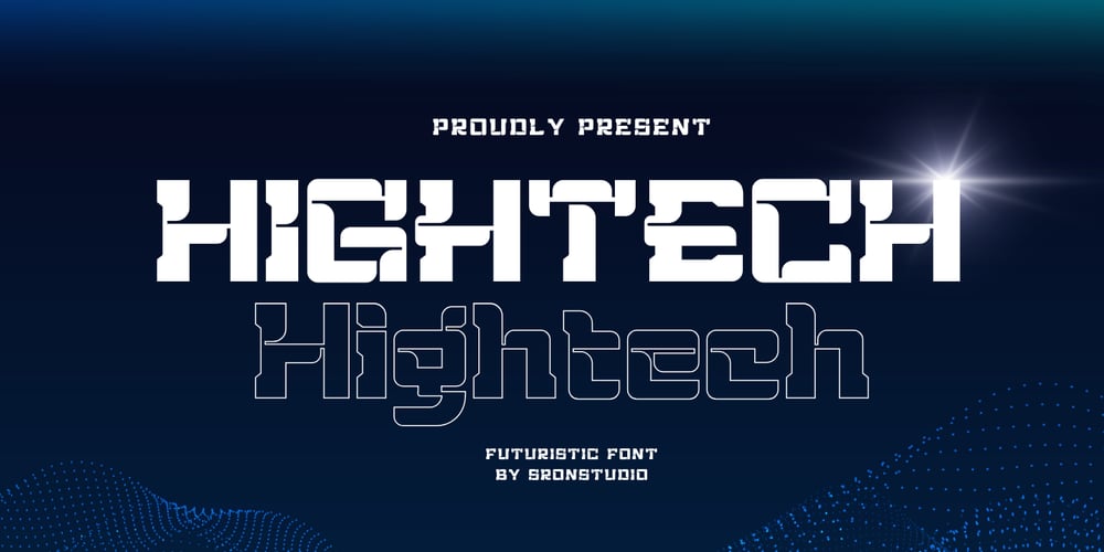 Hightech font