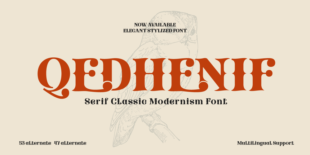 Qedhenif font