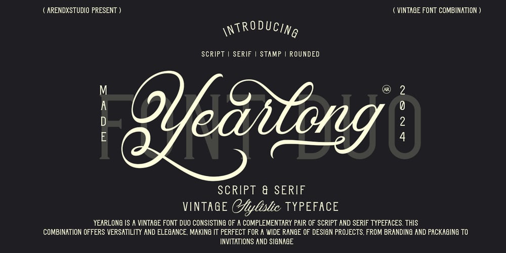 Yearlong font