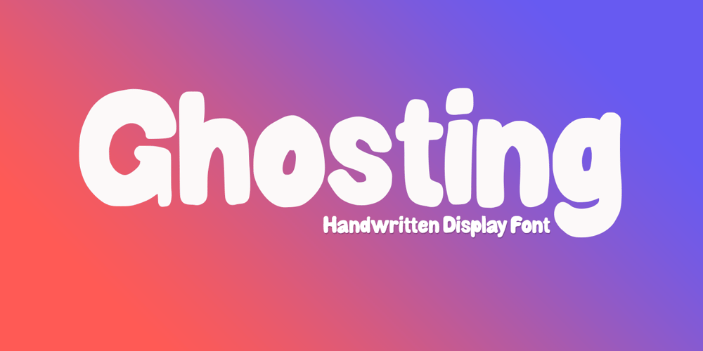 Ghosting Display font