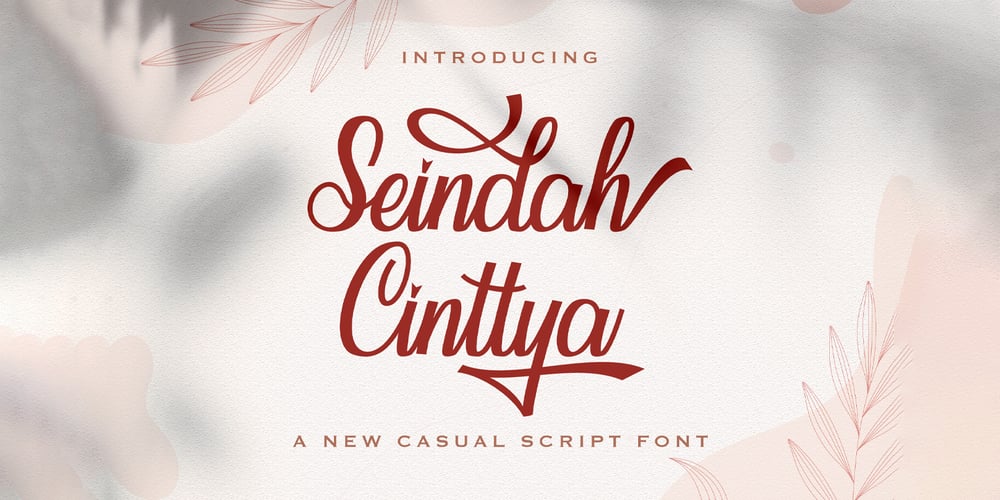 Seindah Cinttya font