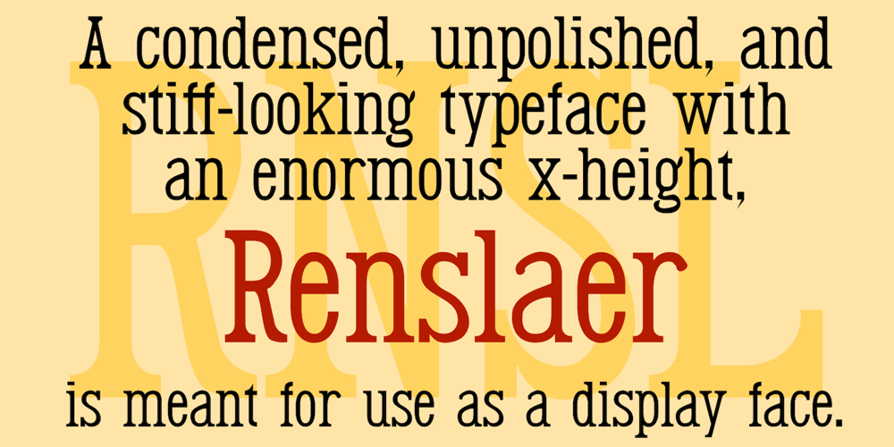 Renslaer font