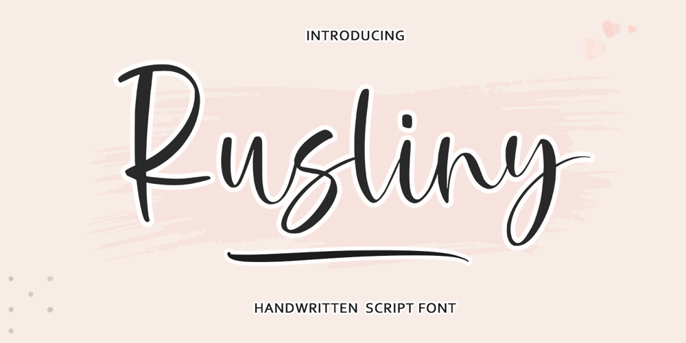Rusliny Script font
