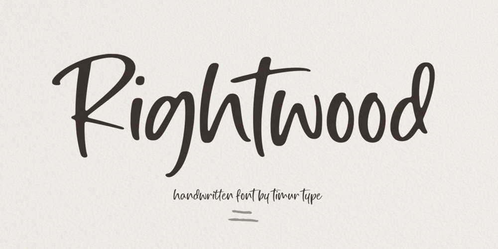 Rightwood font
