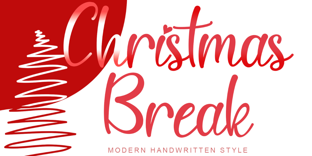 Christmas Break font
