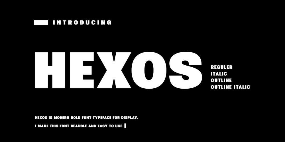 Hexos font