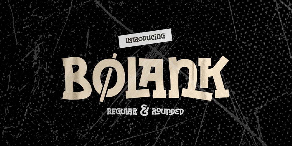 Bolank font