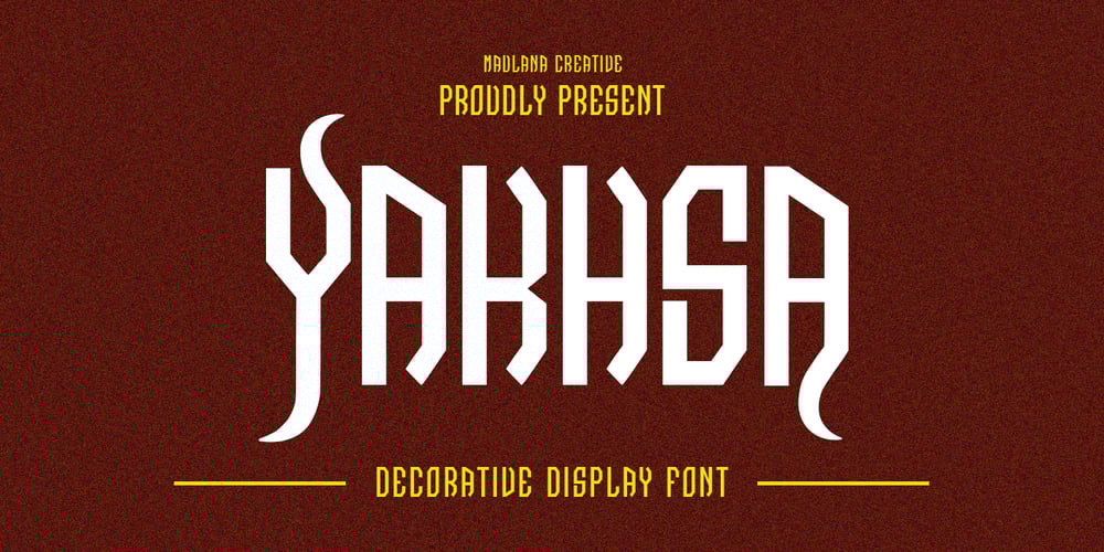 Yakhsa Decorative Display Font font