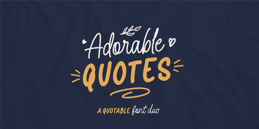 Adorable Quotes font