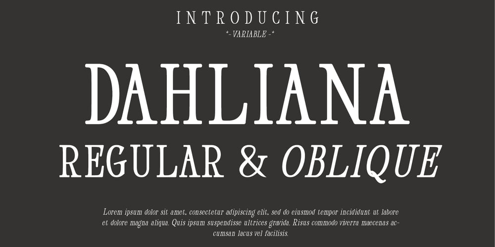 Dahliana font