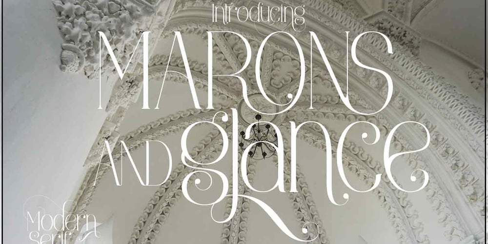 Marons and Glance font