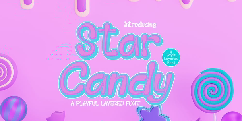 Star Candy 3d Display font