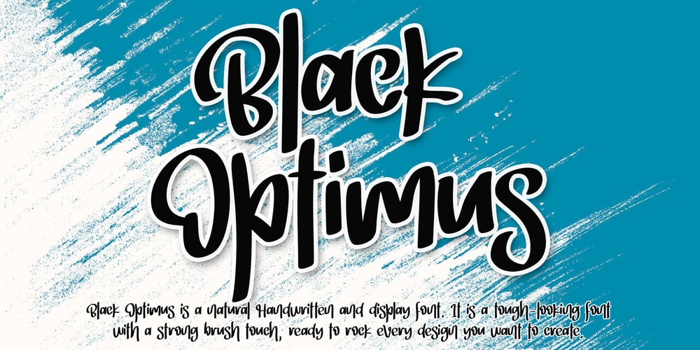 Black Optimus font